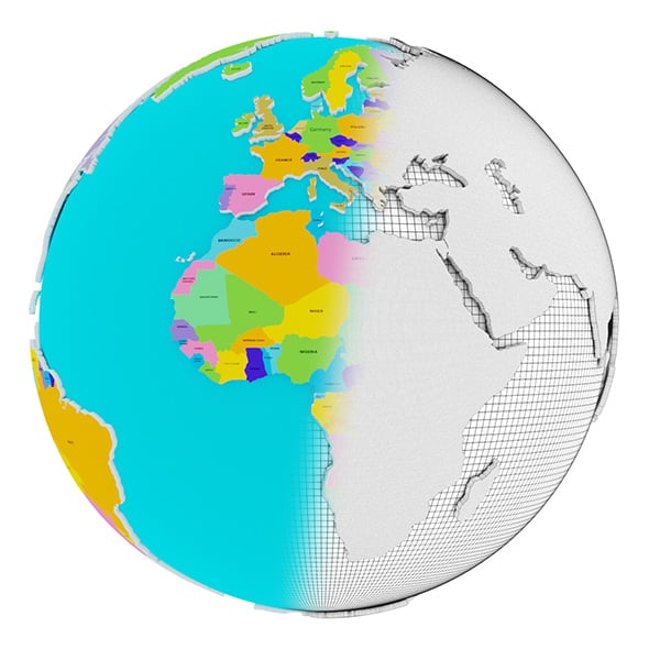 3D World Map - 3DOcean Item for Sale