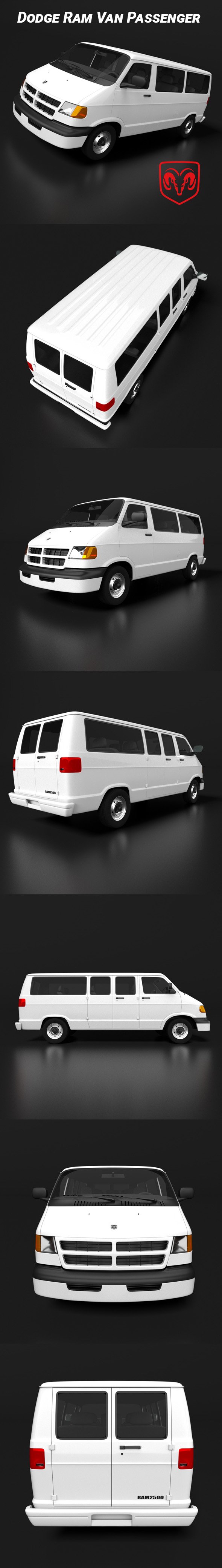 Dodge Ram Van Passenger - 3DOcean Item for Sale