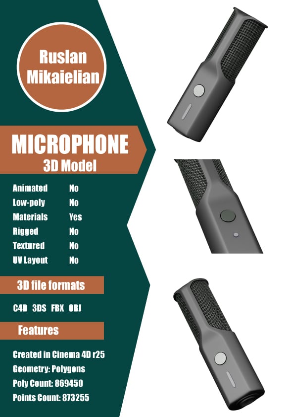 Microphone - 3DOcean Item for Sale