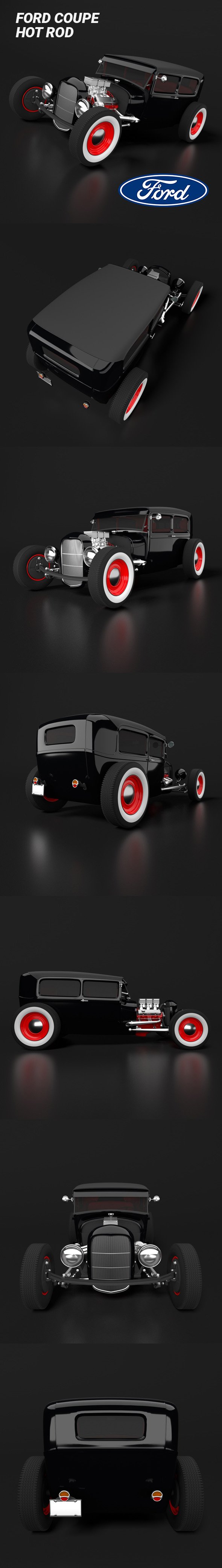 Ford coupe Hot Rod - 3DOcean Item for Sale