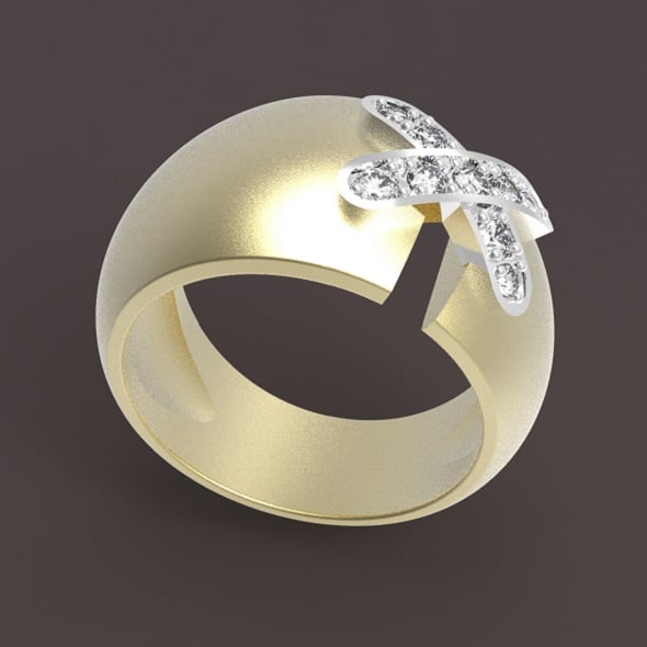 Cross-stitch ring 3D print model - 3DOcean Item for Sale