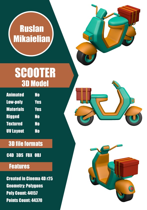 Scooter - 3DOcean Item for Sale