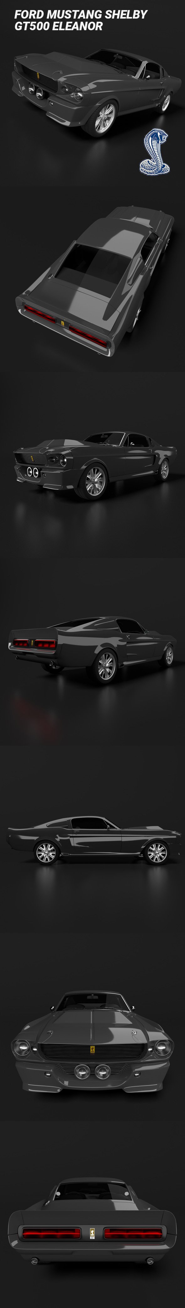 Ford Mustang Shelby GT500 Eleanor - 3DOcean Item for Sale