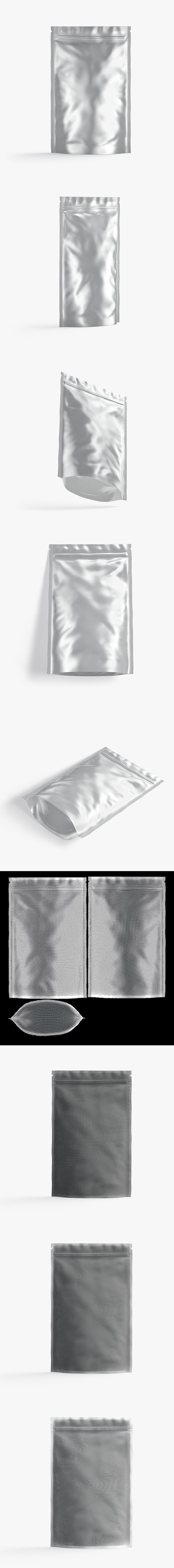 Metallic Zipper Pouch - 3DOcean Item for Sale