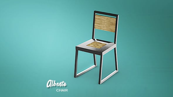 Interior Alberto's chair industrial design Low-poly 3D model - 3DOcean Item for Sale