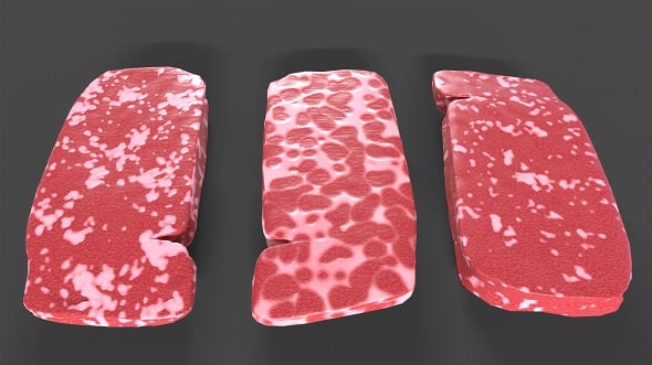 Beef Steak - Realistic 3D Lowpoly Model - 3DOcean Item for Sale