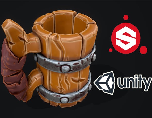 Stylized Wooden Mug - 3DOcean Item for Sale