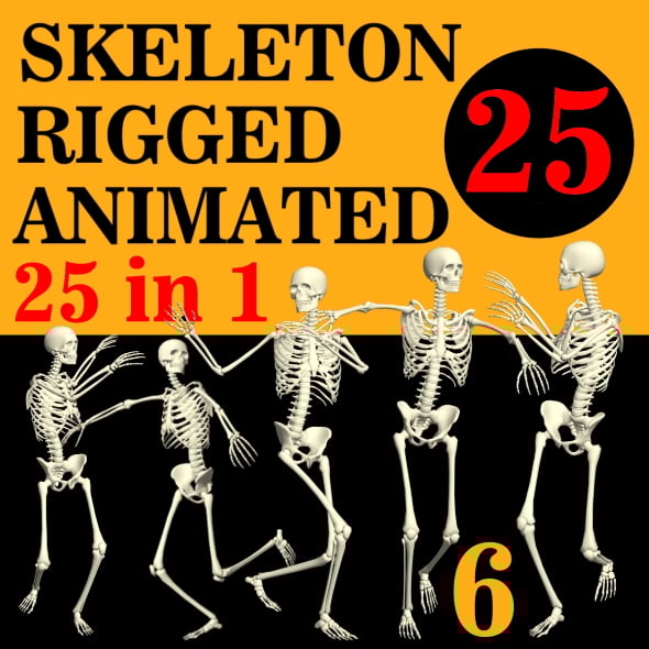 Skeleton Rigged Animated Set 25 in 1 by Opreston | 3DOcean