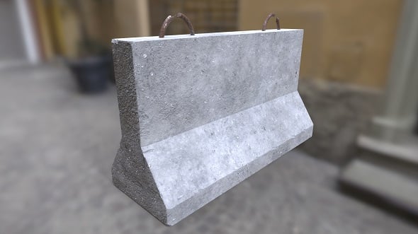 Concrete Barrier - 3DOcean Item for Sale
