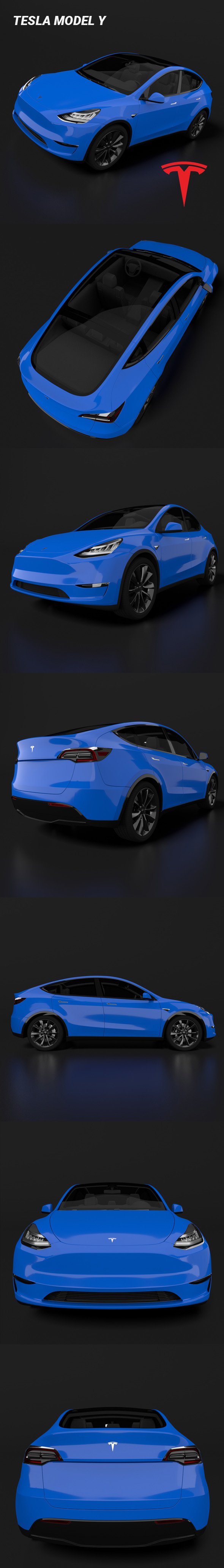Tesla Model Y - 3DOcean Item for Sale
