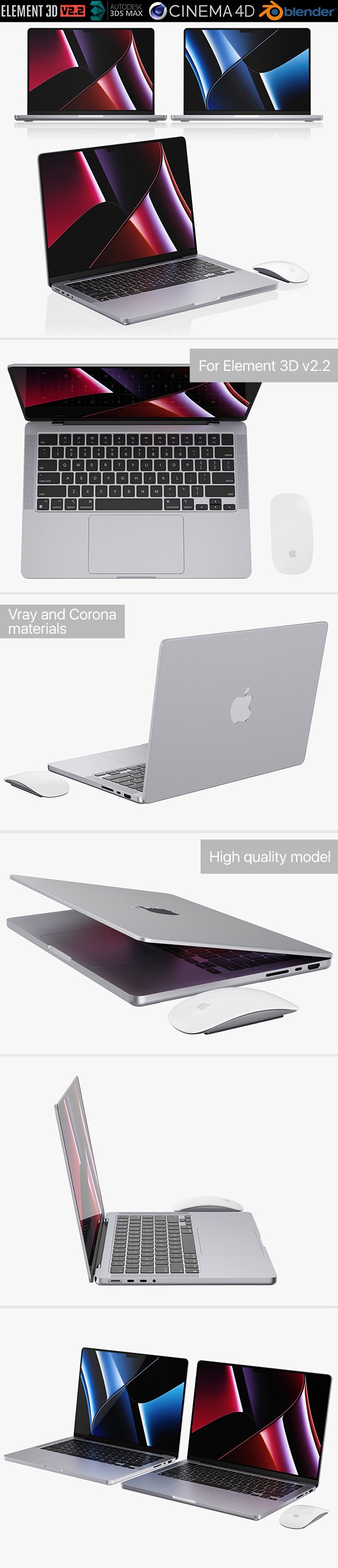 Apple MacBook Pro 14-inch 2021 - 3DOcean Item for Sale