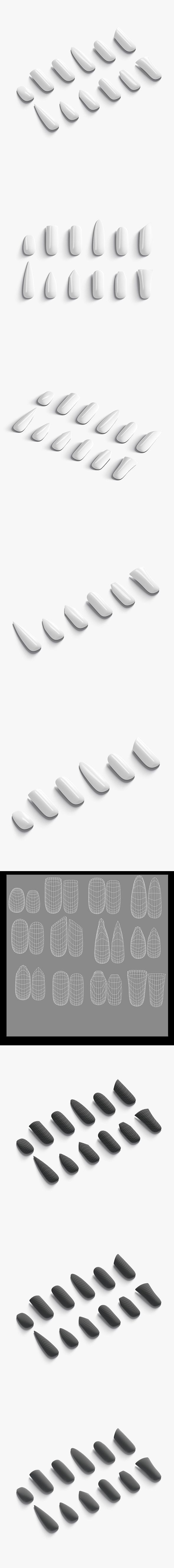 Nails Types Set - 3DOcean Item for Sale