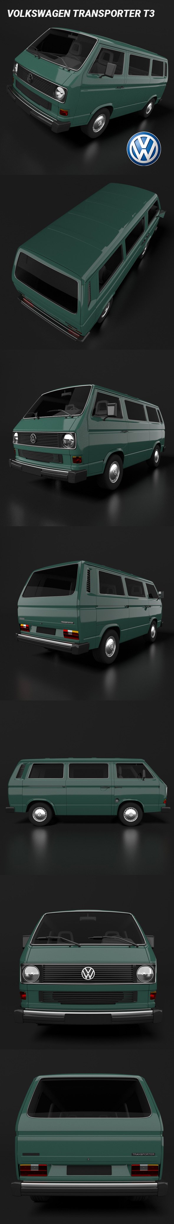 Volkswagen Transporter T3 Van - 3DOcean Item for Sale
