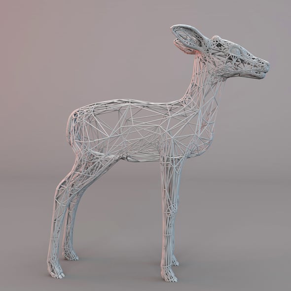 DEER WIREFRAME - 3DOcean Item for Sale