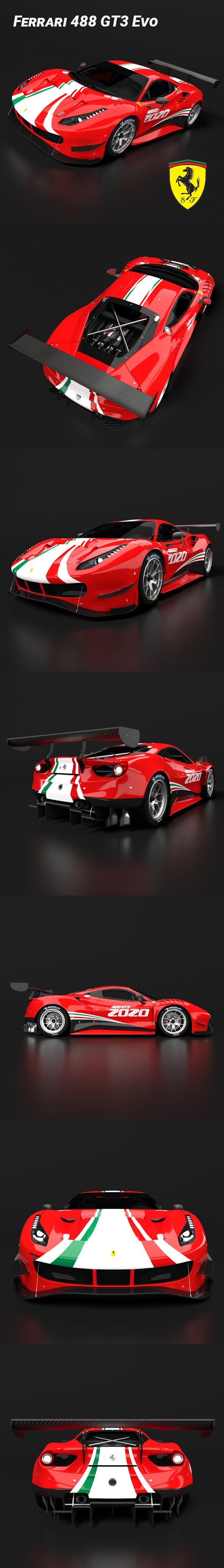 Ferrari 488 GT3 Evo - 3DOcean Item for Sale