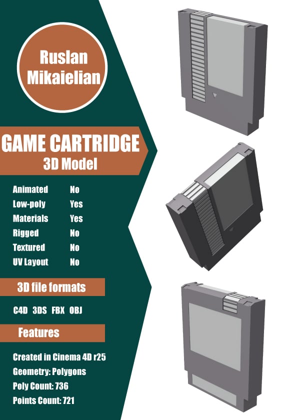 Game Cartridge - 3DOcean Item for Sale