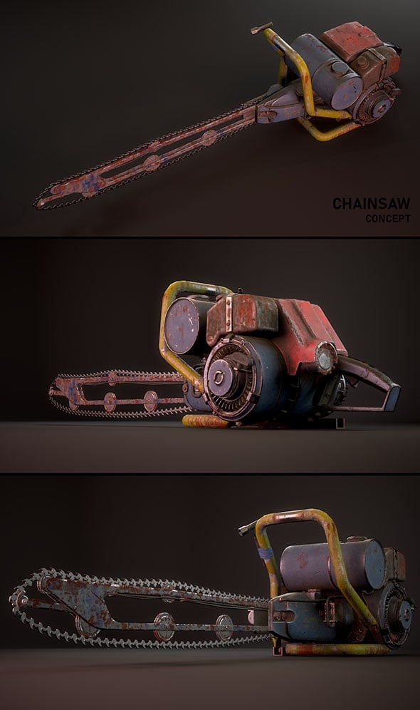 Chainsaw concept - 3DOcean Item for Sale
