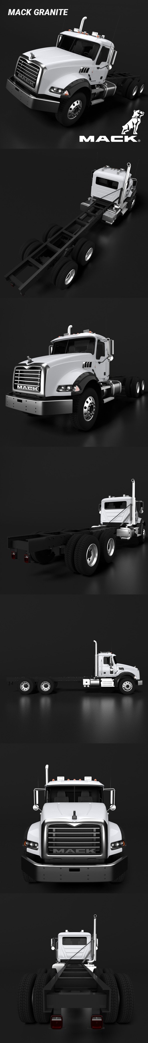 Mack Granite Truck - 3DOcean Item for Sale