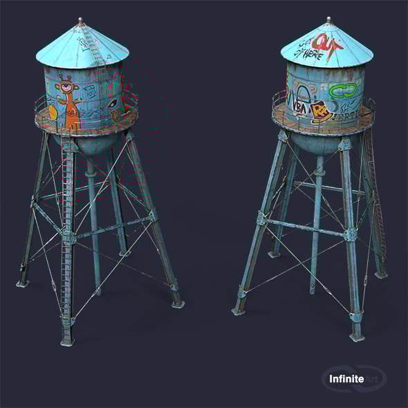Water Tower - 3DOcean Item for Sale