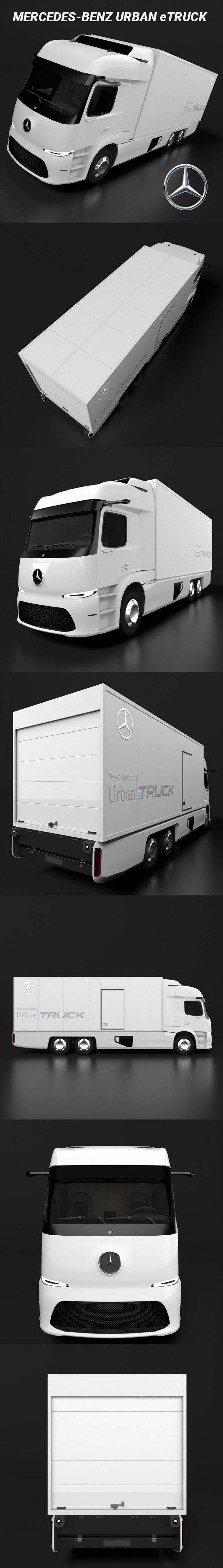 Mercedes-Benz Urban eTruck Low poly - 3DOcean Item for Sale