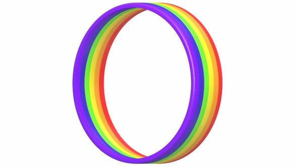 Rainbow Rubber Bracelet - 3DOcean Item for Sale