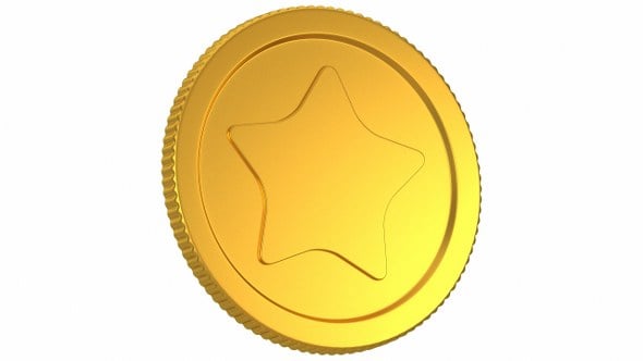 Cartoon Star Coin - 3DOcean Item for Sale