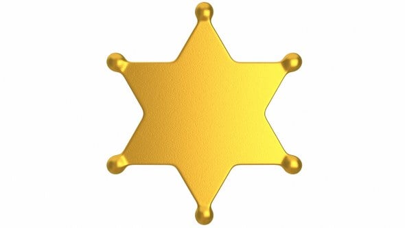 Sheriff Star - 3DOcean Item for Sale