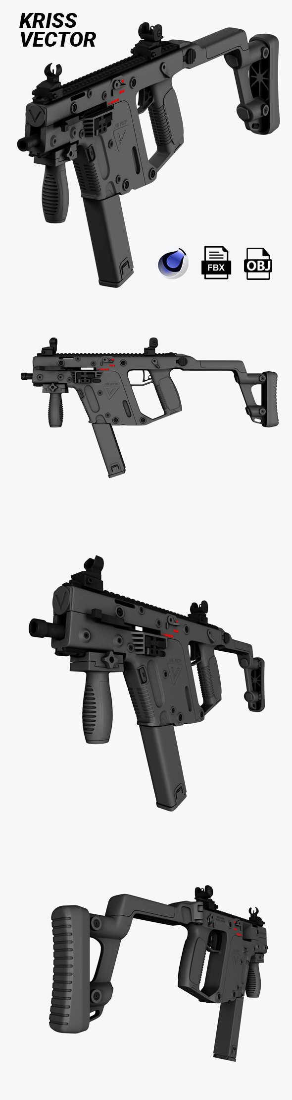 Guns KRISS Vector SMG - 3DOcean Item for Sale