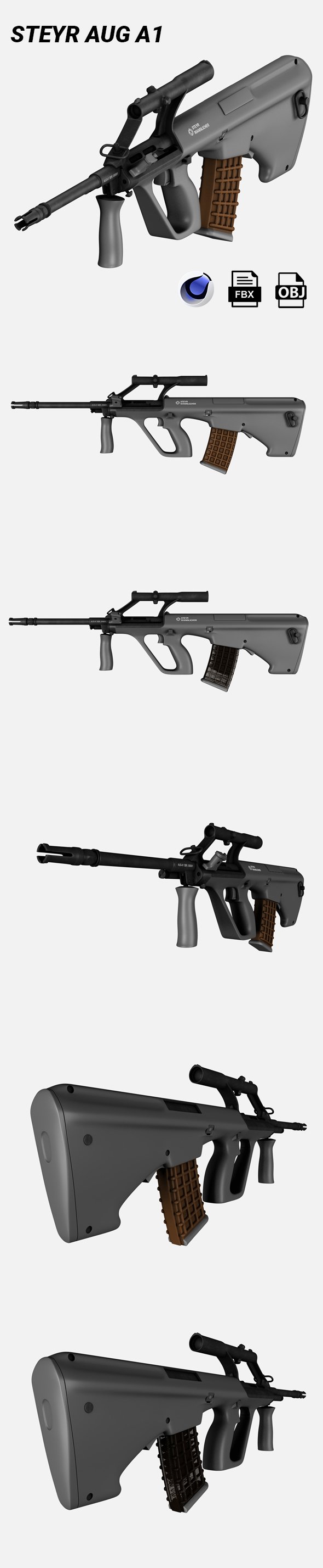 Guns Steyr AUG A1 - 3DOcean Item for Sale