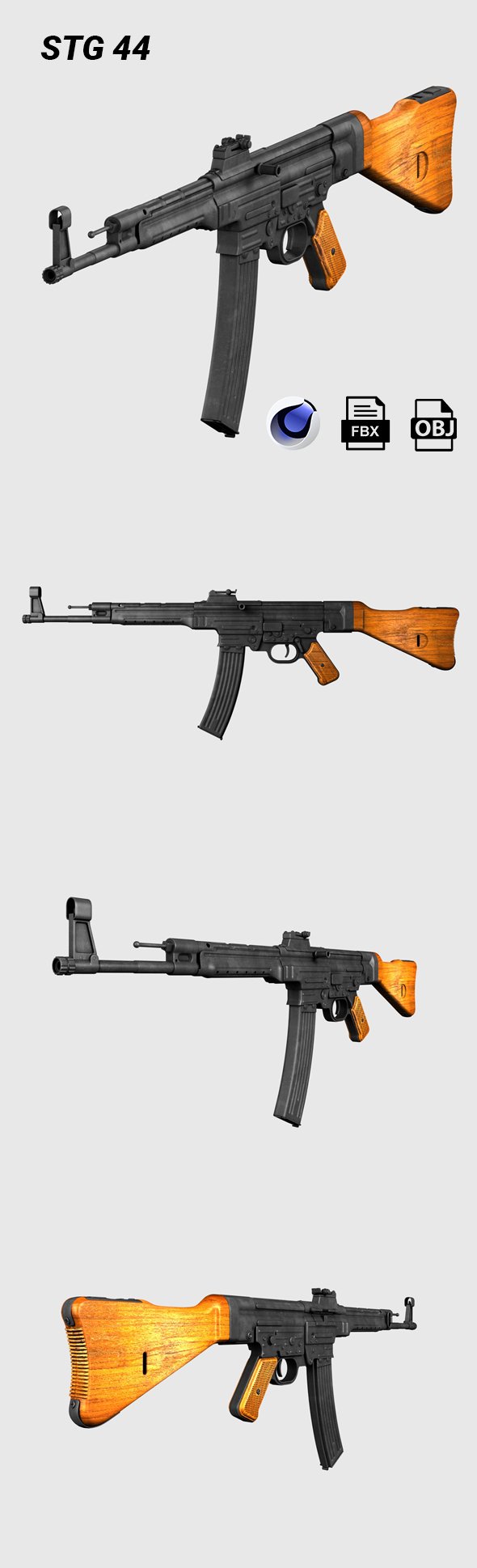 Guns STG 44 - 3DOcean Item for Sale