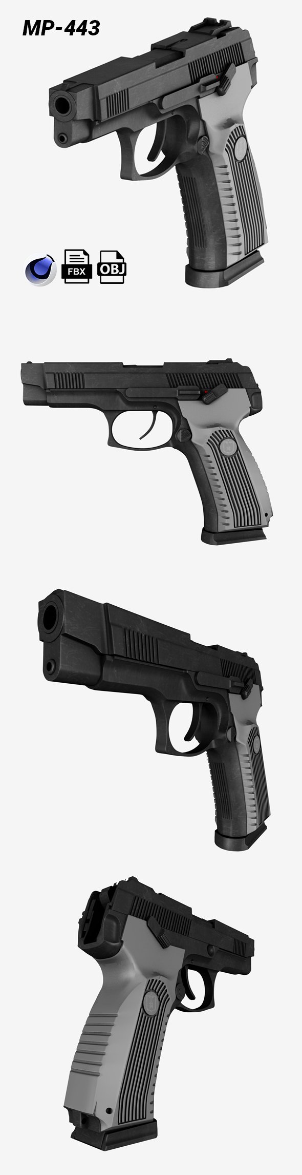 Guns MP-443 - 3DOcean Item for Sale