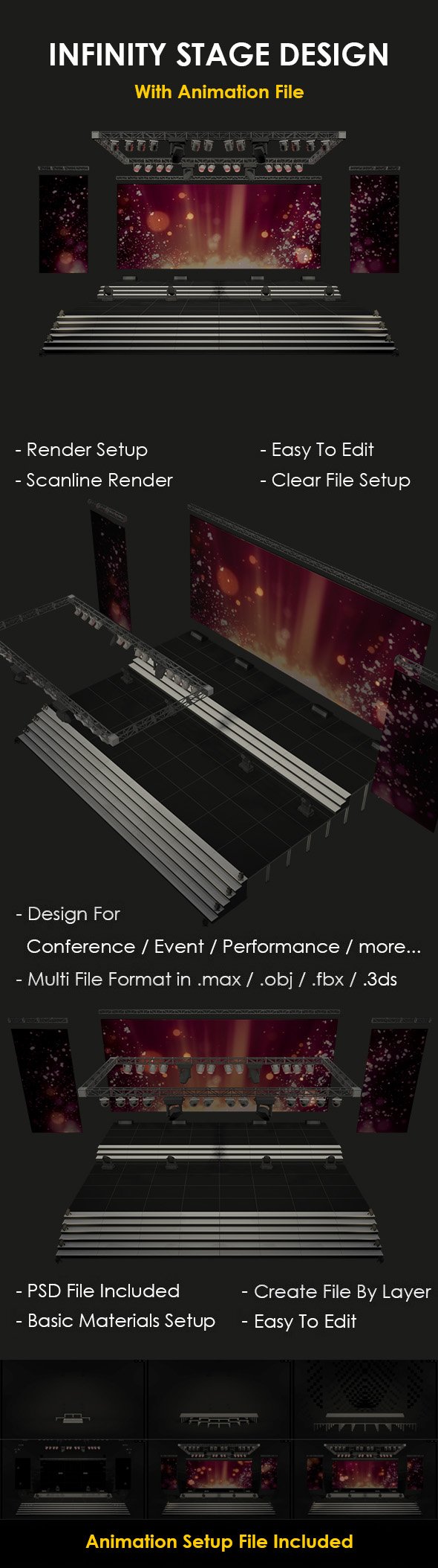 Infinity Stage Design - 3DOcean Item for Sale