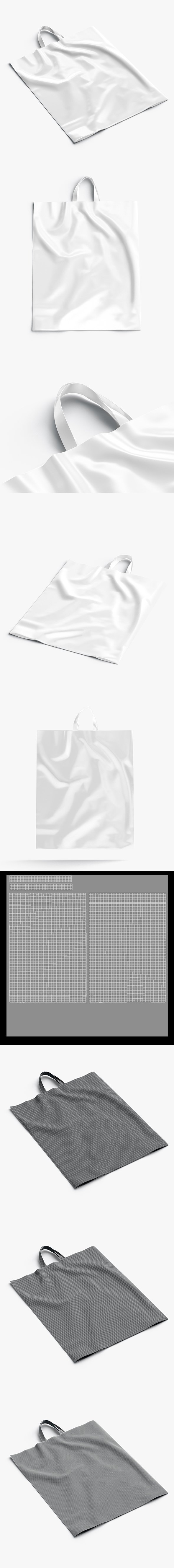 Loop handle plastic bag - 3DOcean Item for Sale