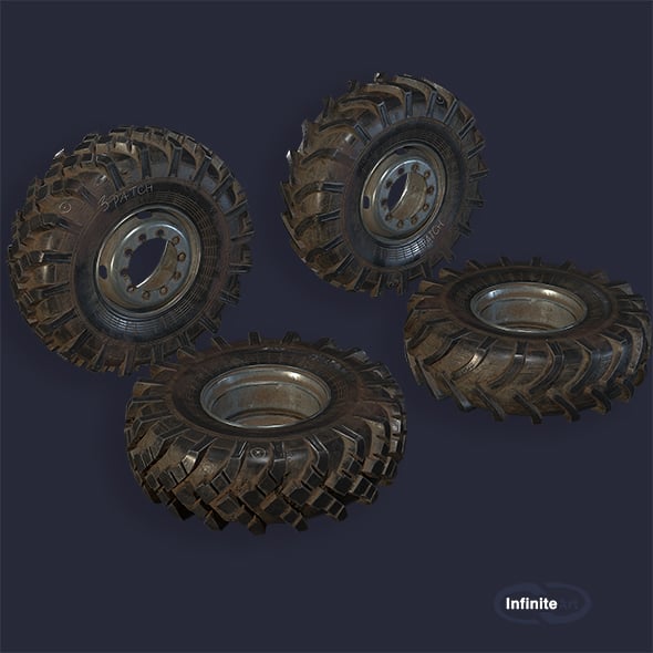Car Tires - 3DOcean Item for Sale