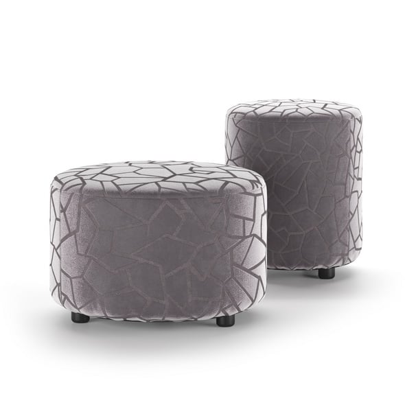 Velvet pouf Parma large and small - 3DOcean Item for Sale