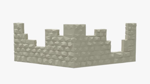 wall low poly print - 3DOcean Item for Sale