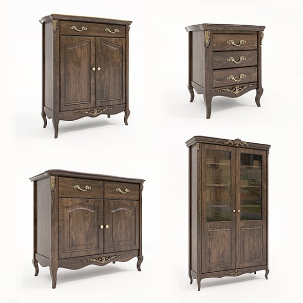 Classic Cabinet Collection - 3DOcean Item for Sale