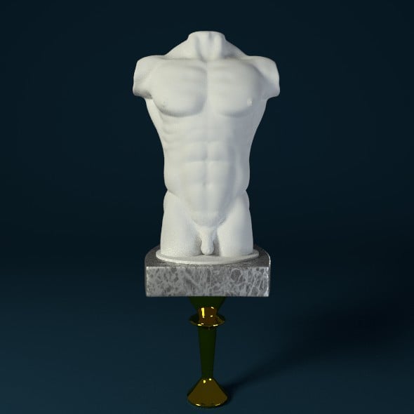 Male Body Sculpture - 3DOcean Item for Sale
