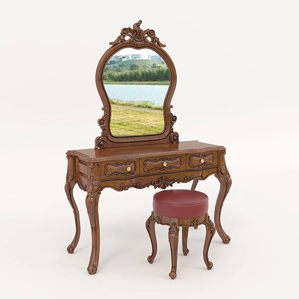 Classic Style Dressing Table 8 - 3DOcean Item for Sale