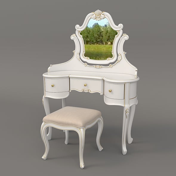 European Style Dressing Table 8 - 3DOcean Item for Sale