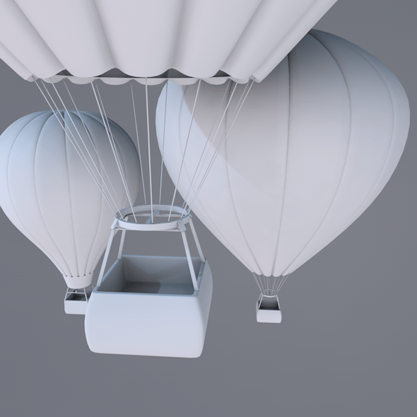 Hot-air Balloon - 3DOcean Item for Sale