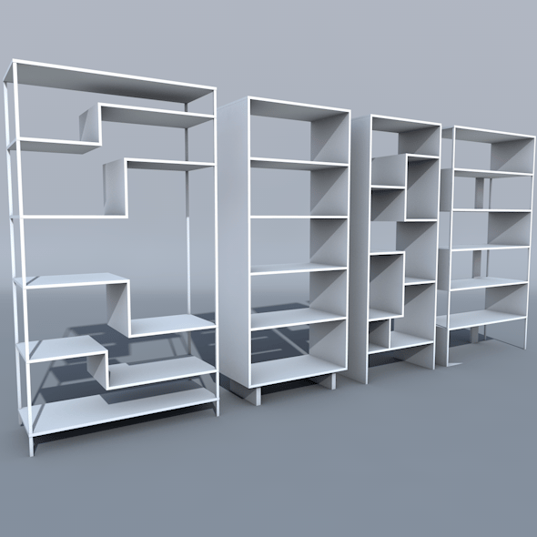 Modern Bookcase - 3DOcean Item for Sale