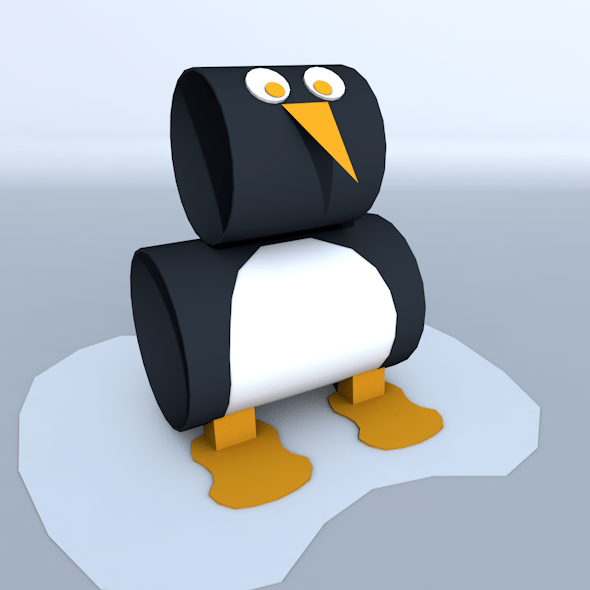 Paper Penguin craft - 3DOcean Item for Sale