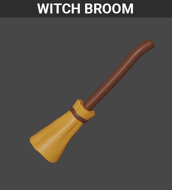 Witch Broom - 3DOcean Item for Sale