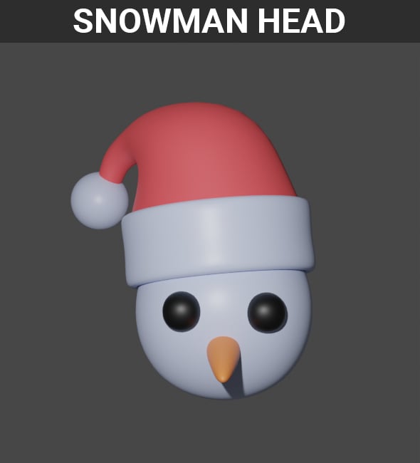 Snowman Head - 3DOcean Item for Sale