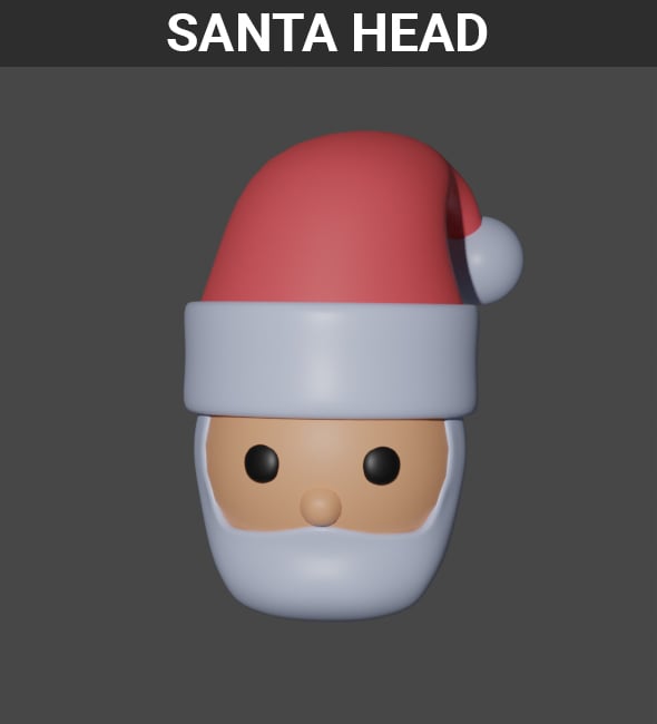 Santa Head - 3DOcean Item for Sale