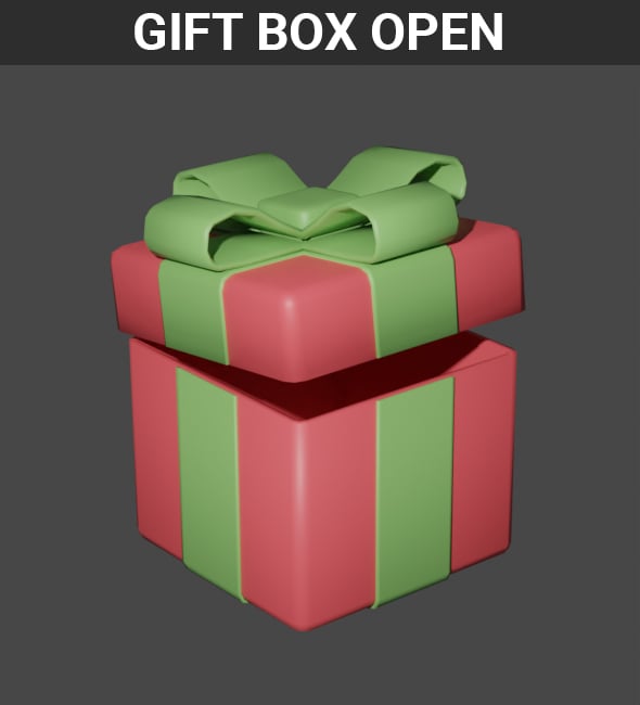 Gift Box Open - 3DOcean Item for Sale
