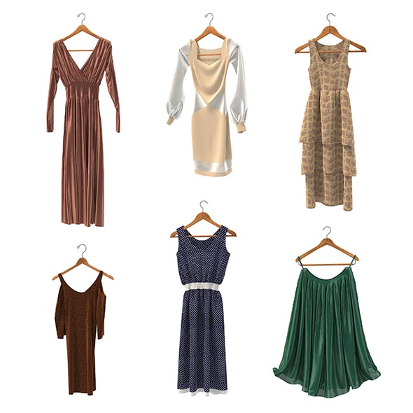 Dress on Hanger 10 - 3DOcean Item for Sale