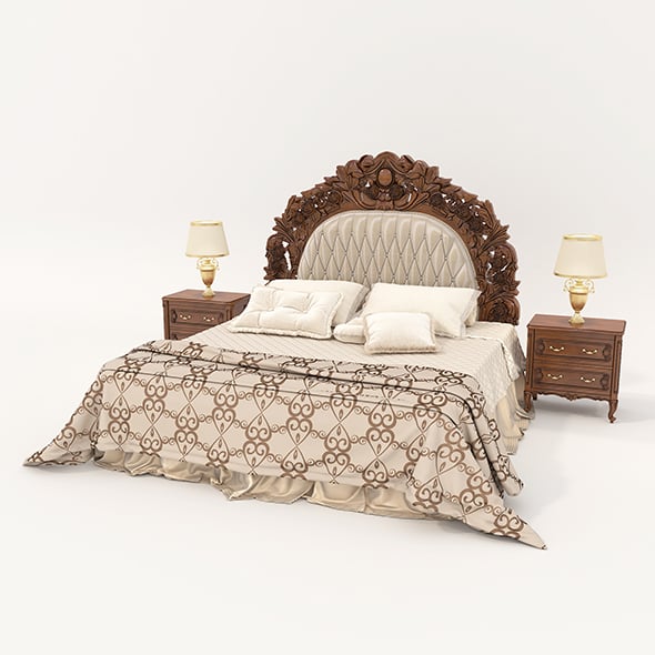 Classic Style Bed Set 27 - 3DOcean Item for Sale