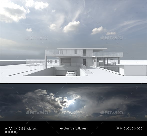 vivid CG skies | Sun Clouds 005 - 3DOcean Item for Sale